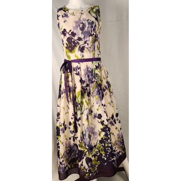 Coldwater Creek Dresses & Skirts - Coldwater Creek Belted Floral Wedding/Classic/Old-money Midi Dress 14